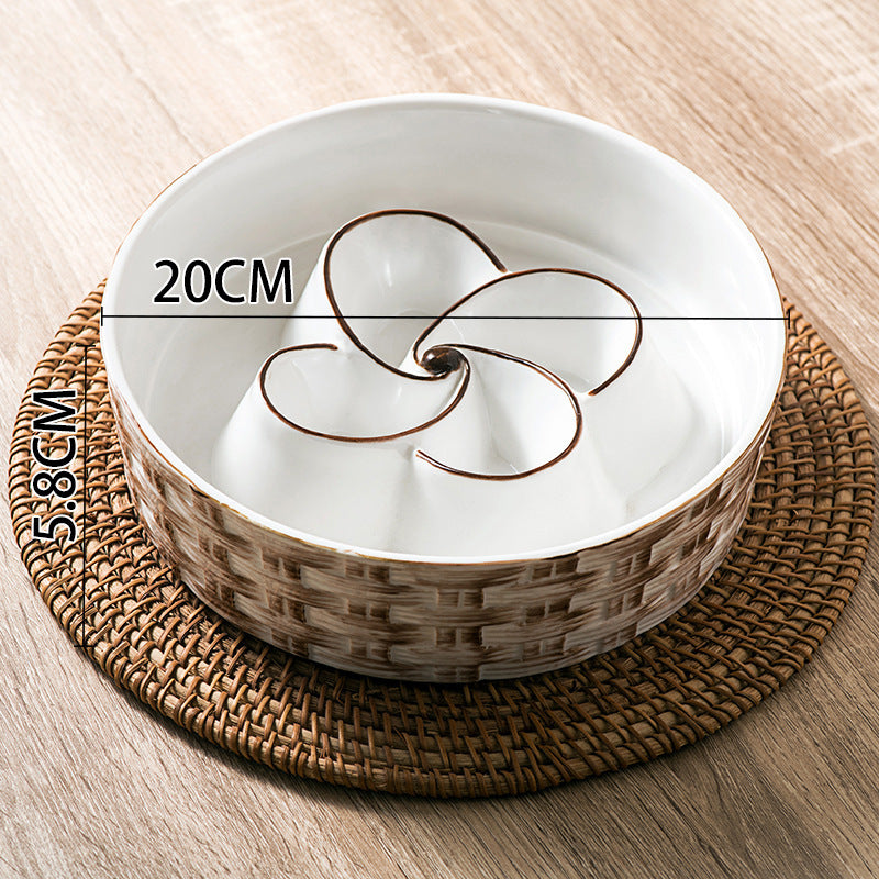 Slow Feeder Pet Bowl, Anti-Choking and Non-Slip