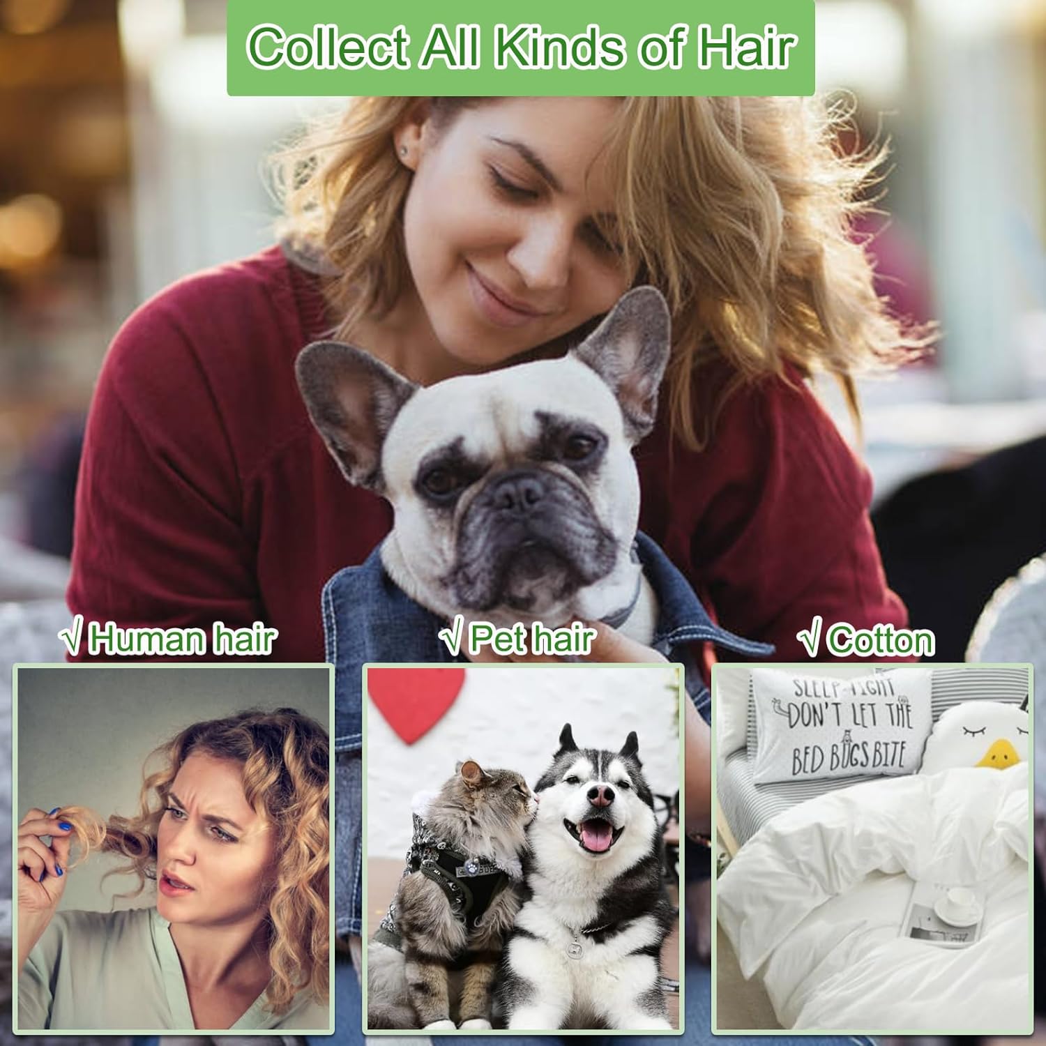 Reusable Pet Hair Remover, Easy to Clean