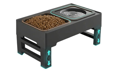 Adjustable Ergonomic Elevated Dog Bowl for More Comfort