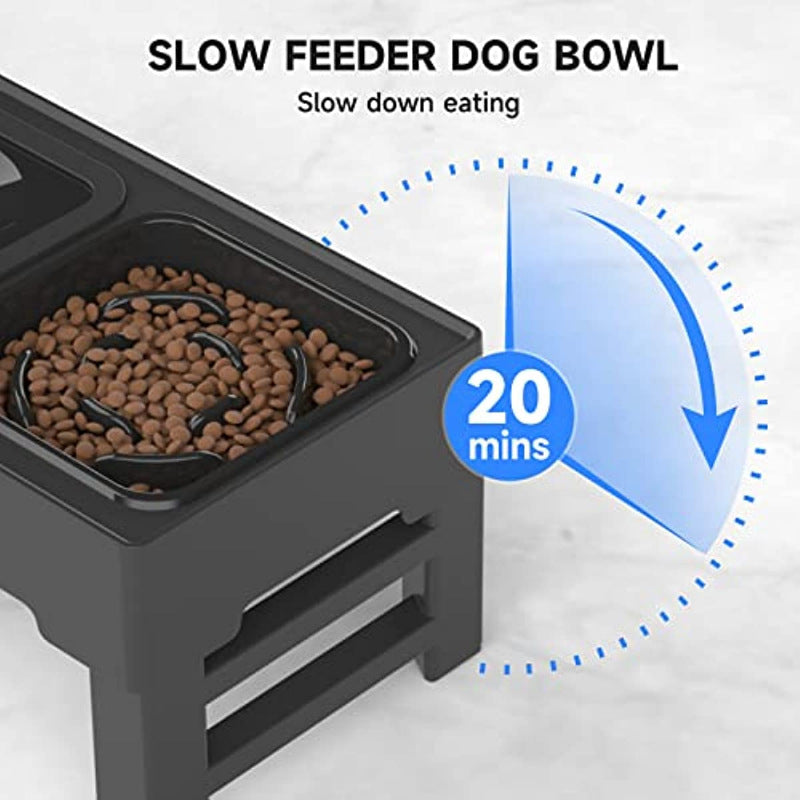 Adjustable Ergonomic Elevated Dog Bowl for More Comfort