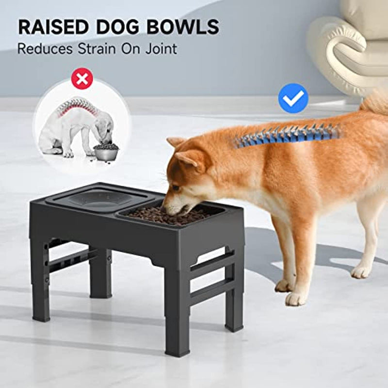 Adjustable Ergonomic Elevated Dog Bowl for More Comfort