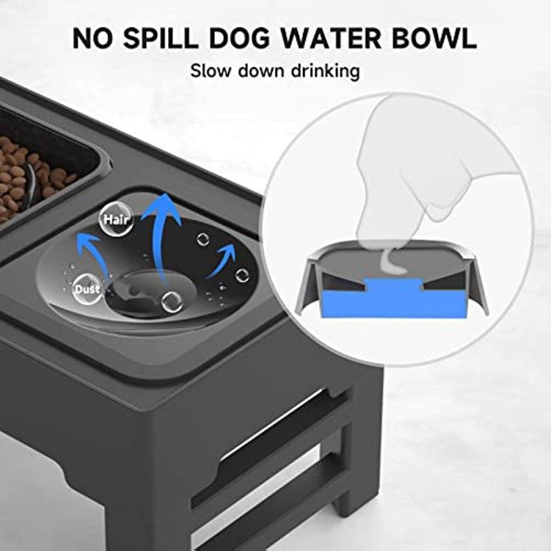 Adjustable Ergonomic Elevated Dog Bowl for More Comfort