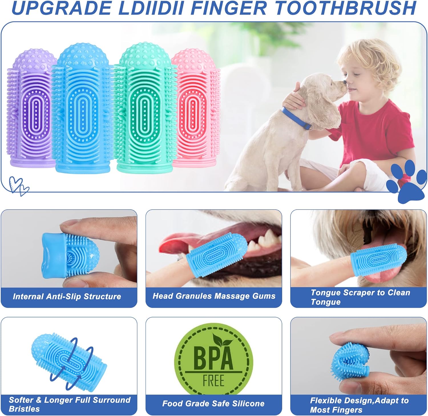 Pet Dental Hygiene Kit, Clean Teeth