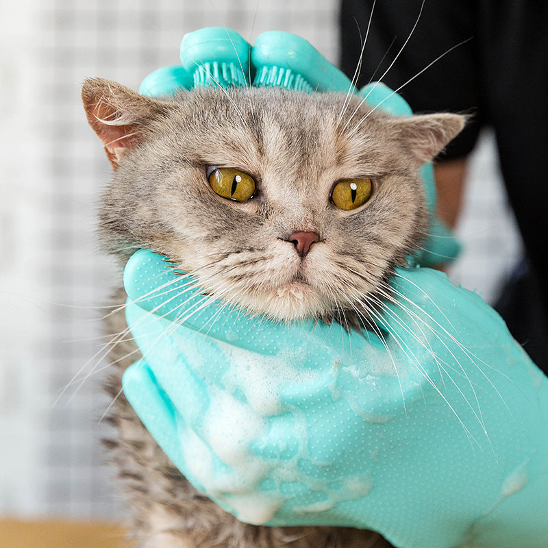 Pet Grooming Glove, Cleaning and Massage