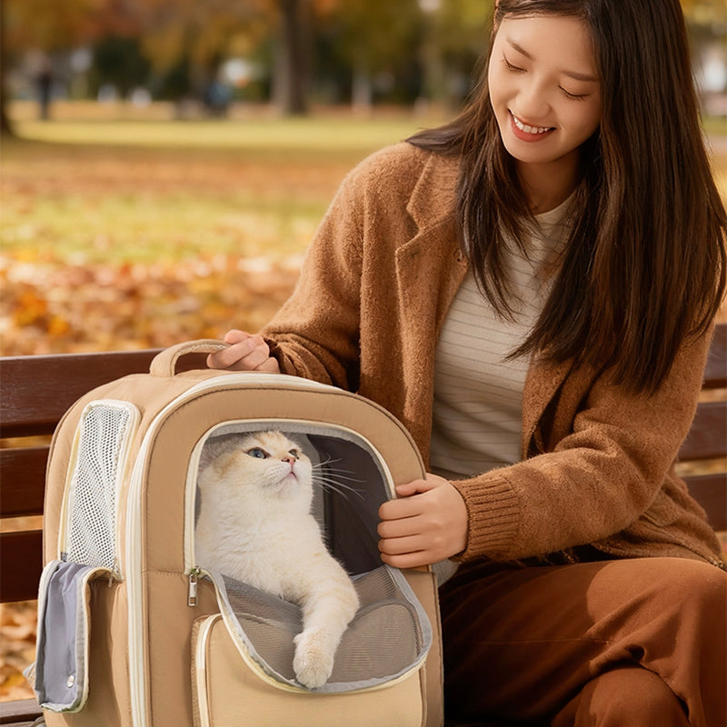 Premium Travel Backpack for Cats and Small Dogs