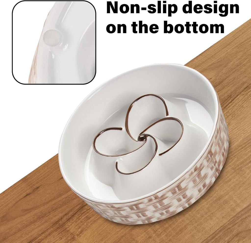 Slow Feeder Pet Bowl, Anti-Choking and Non-Slip